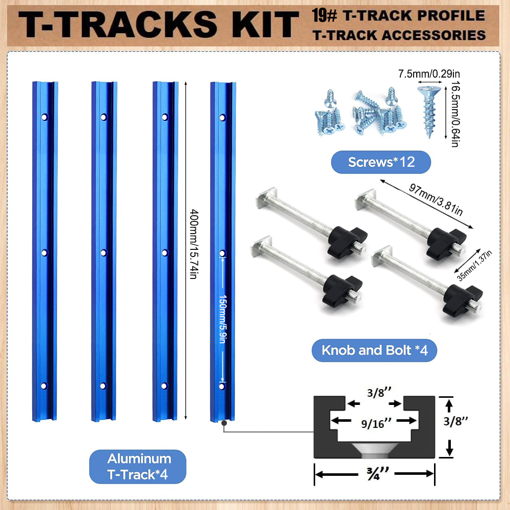 Power Tools Aldi - Woodworking 19# T-track Kit and Accessories