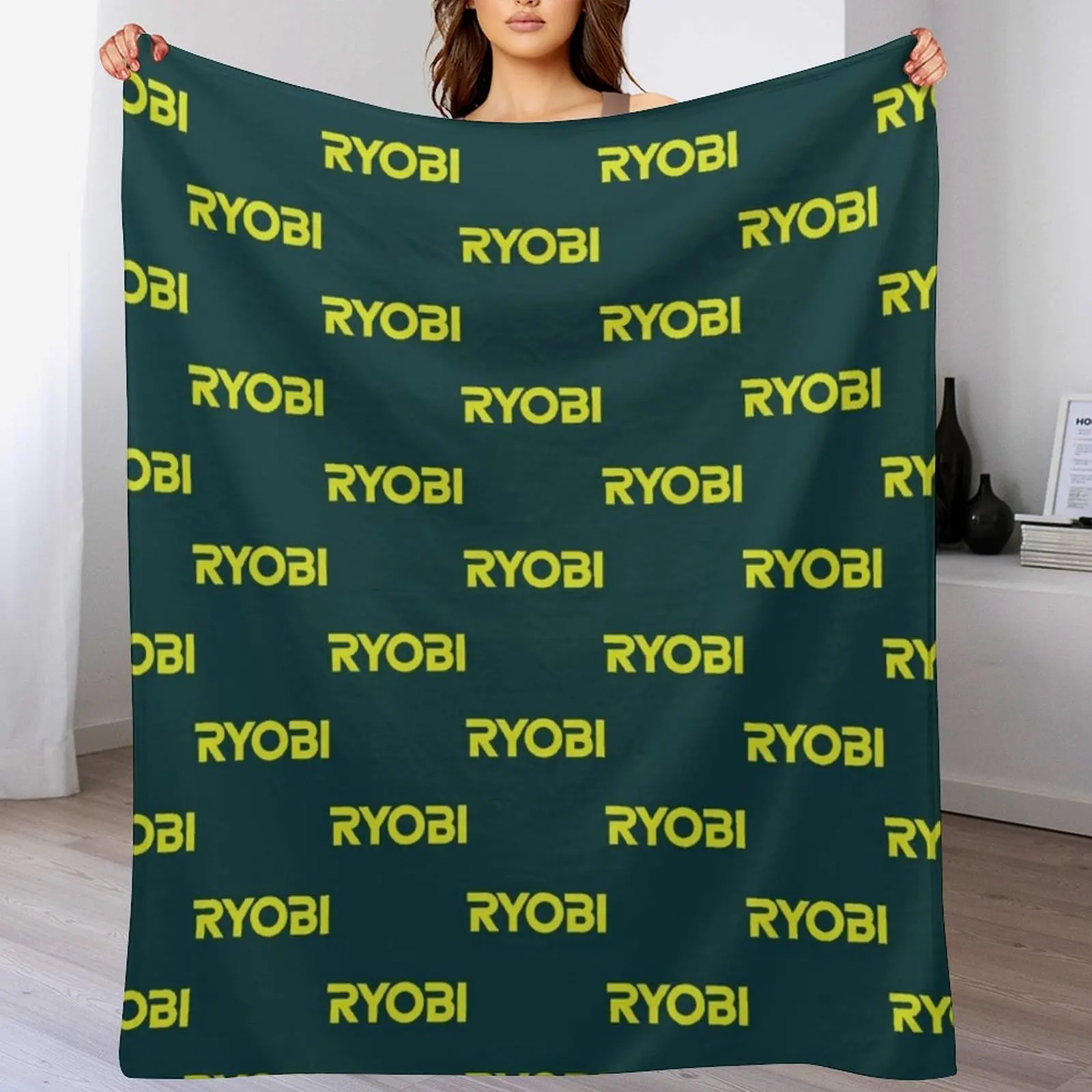 Power Tools Logo - POWER TOOLS-RYOBI LOGO Throw Blanket Warm