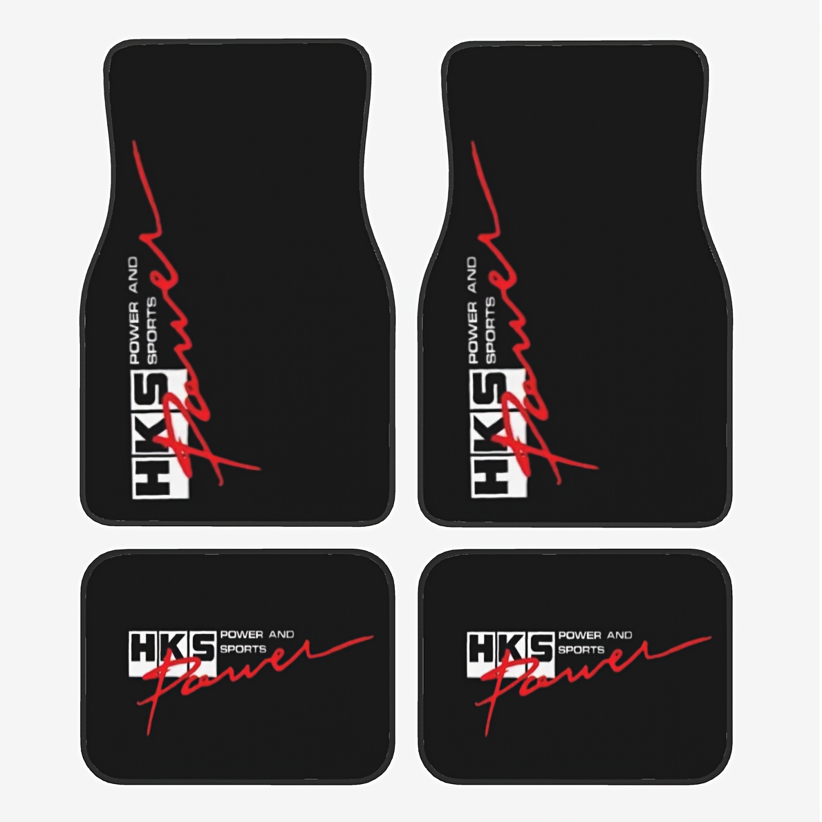 4pcs- Car Floor Mats With HKS  - Power Tools Logo のレビューと価格