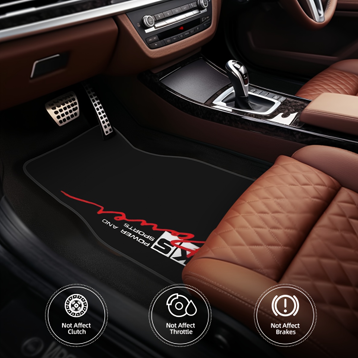 4pcs- Car Floor Mats With HKS  - Power Tools Logo のレビューと価格