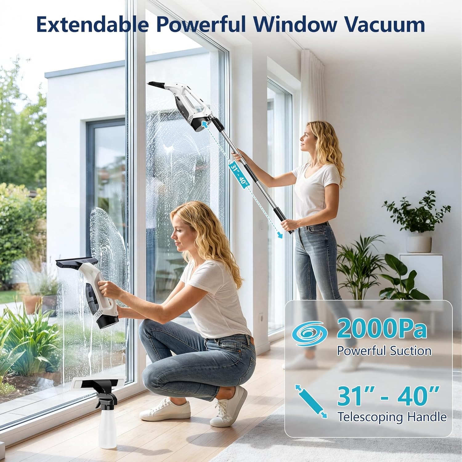 2000Pa Handheld Window Vacuum  - Power Tools Set のレビューと価格