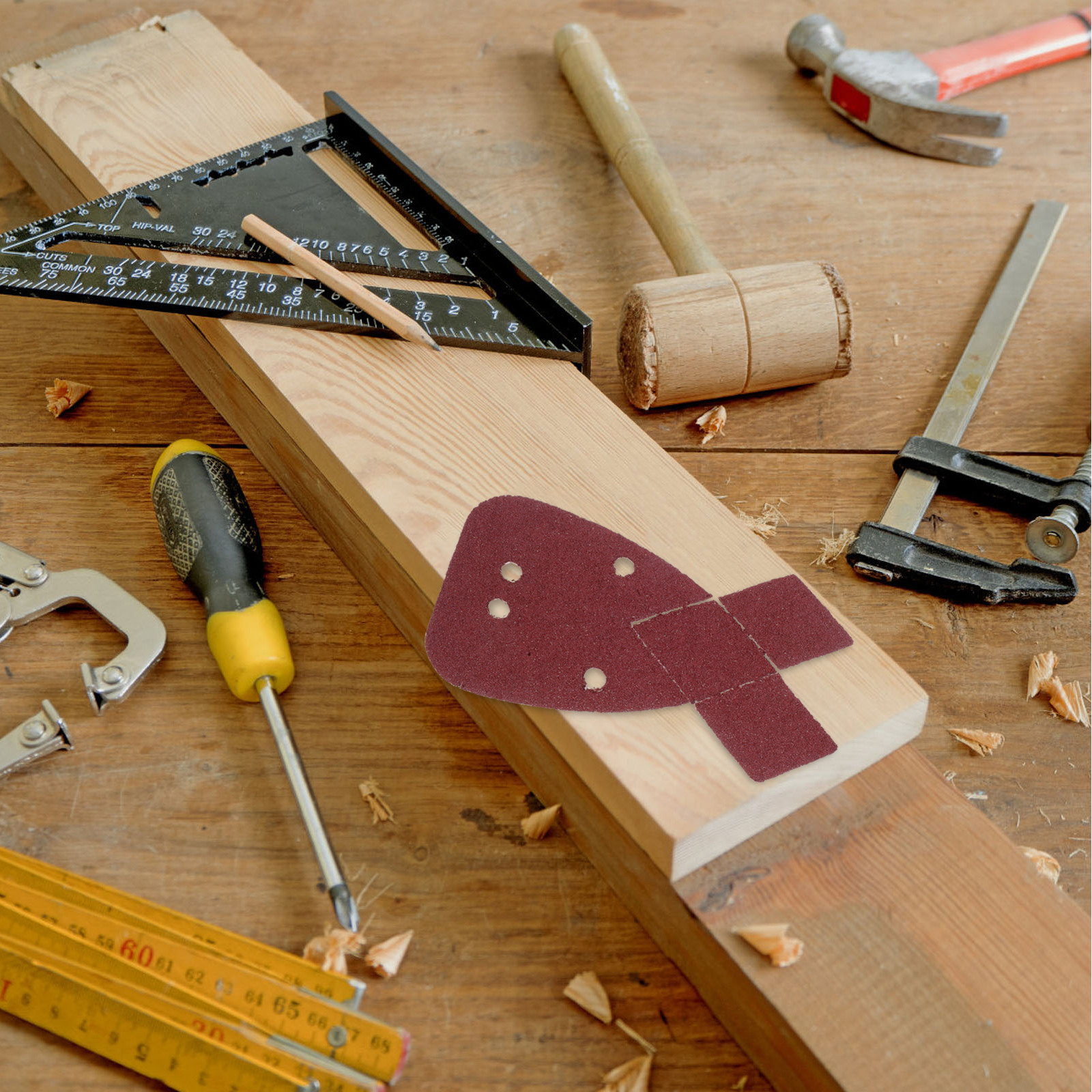 30Pcs Rabbit Ear Shaped Sandin - Detail Sander Corner のレビューと価格