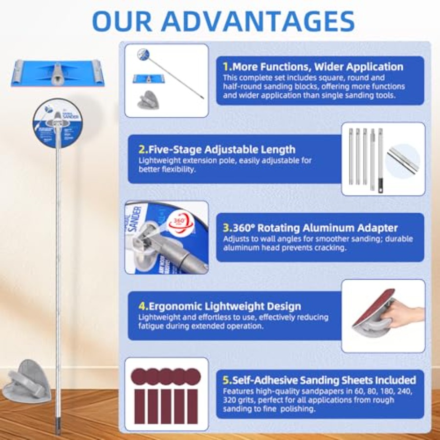 Drywall Pole Sander Kit with H - Detail Sander Corner のレビューと価格