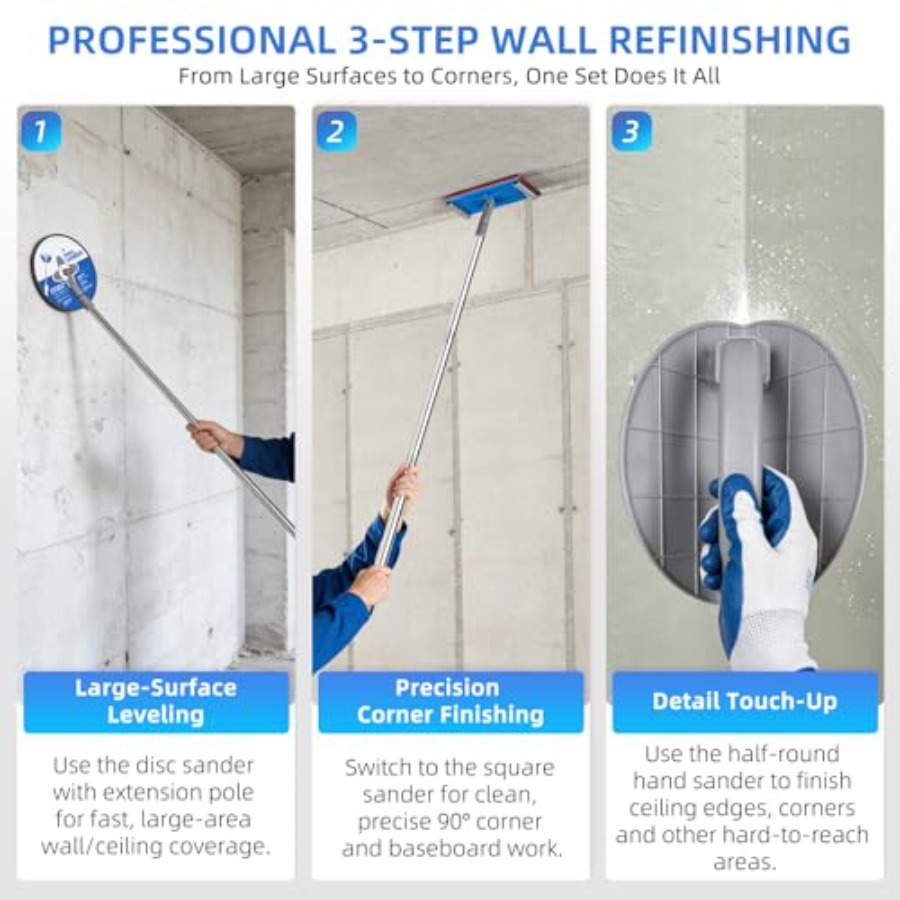 Drywall Pole Sander Kit with H - Detail Sander Corner のレビューと価格