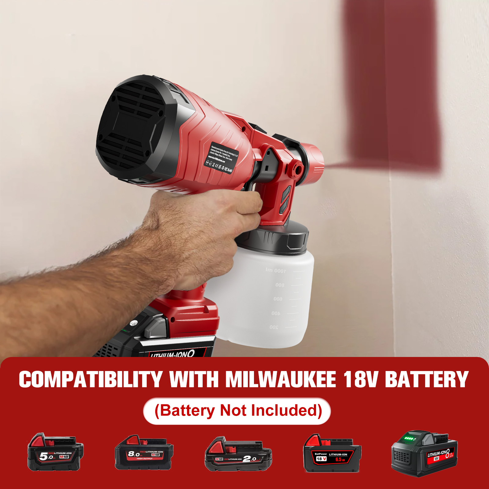 Nananuu 1000ML Cordless Spray  - Power Tools For Windows のレビューと価格