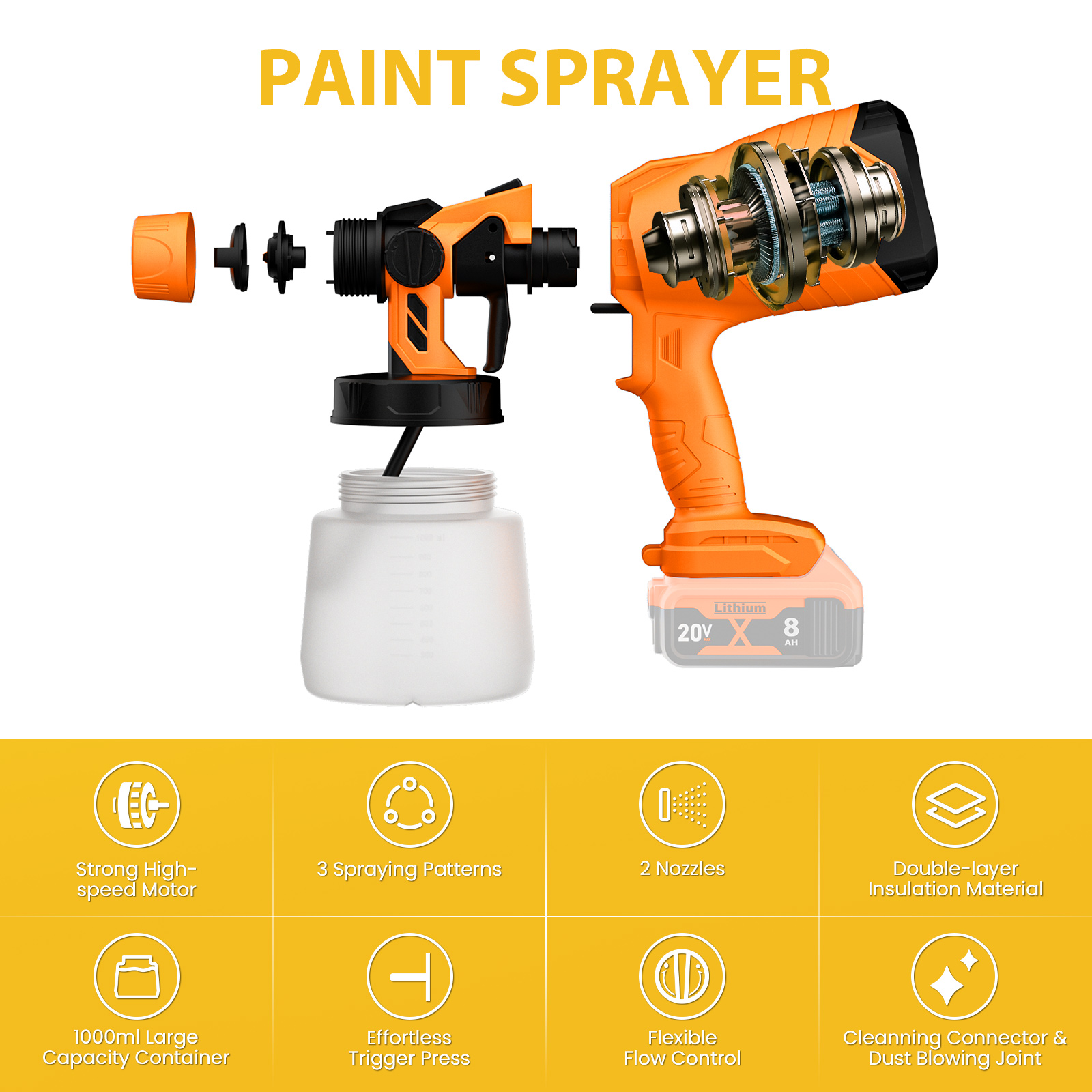 1000ML Electric Spray Gun For  - Power Tools For Windows のレビューと価格